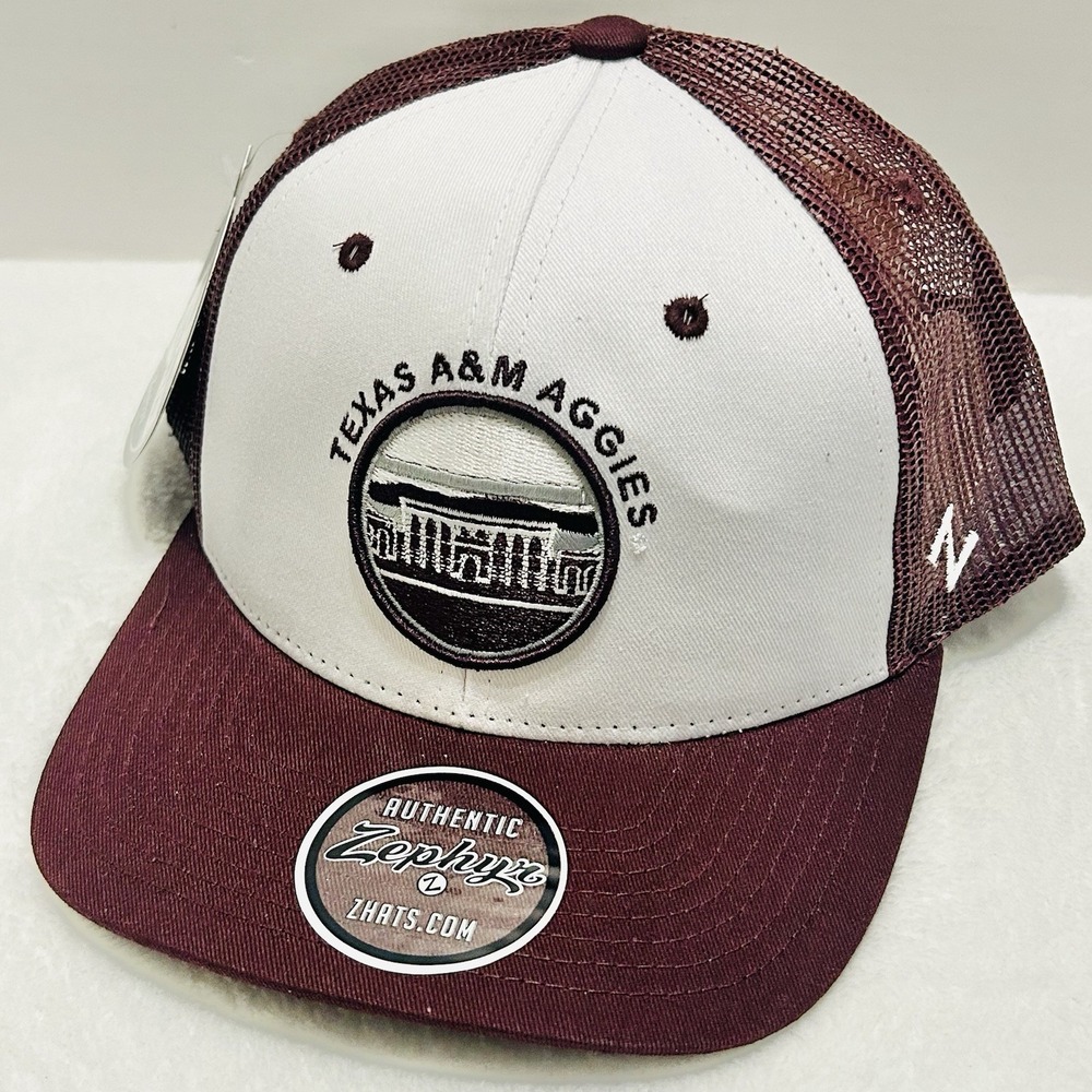Zephyr Texas A&M Aggies Fan Focus Hat Cap Adjustable Snapback Maroon NCAA‎